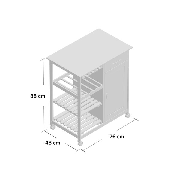 House of Hampton Kücheninsel Altman mit Edelstahlplatte & Bewertungen
